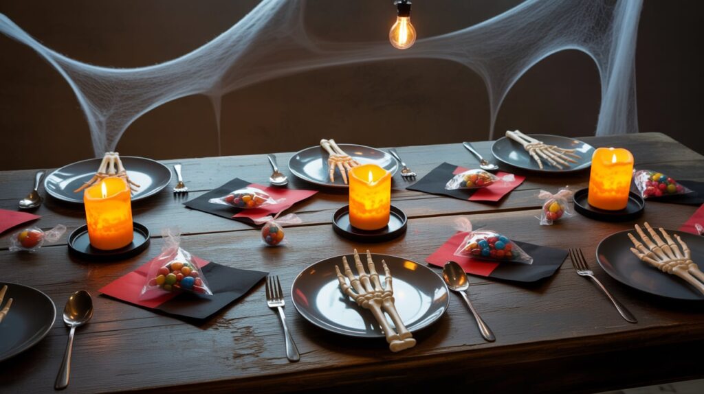 Skeleton Hands on Each Plate


