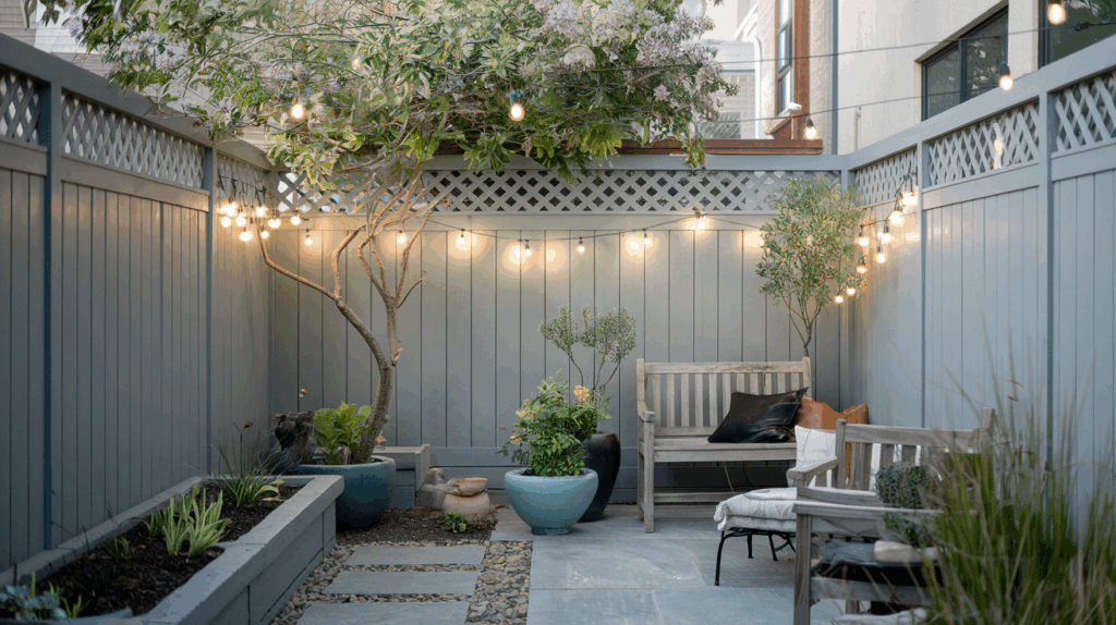 Soft Gray Fence
