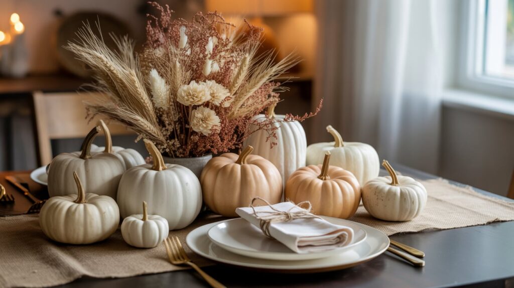 Soft Neutral Pumpkin Table
