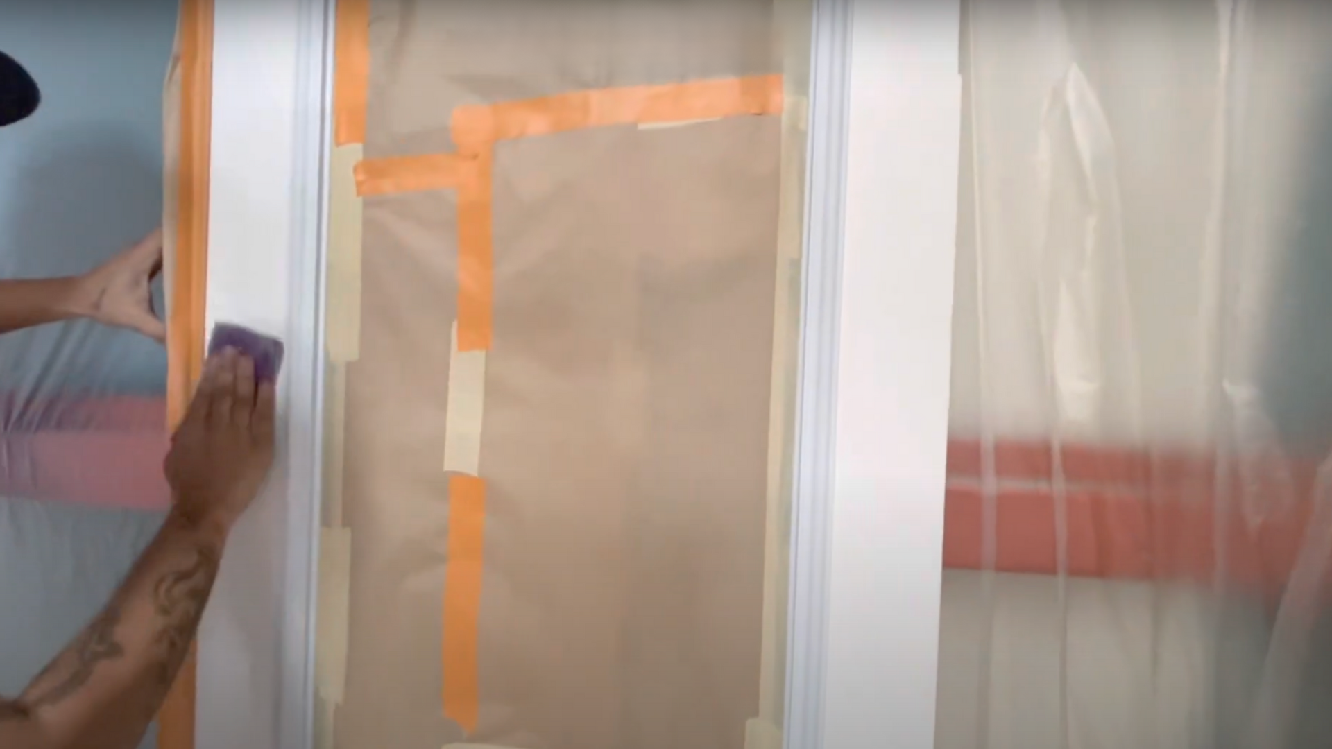 Step_2_Mask_Off_the_Door_Hardware_and_Glass