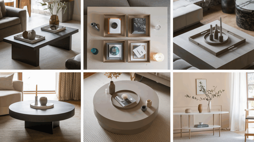 Styling Different Shapes of Coffee Tables
