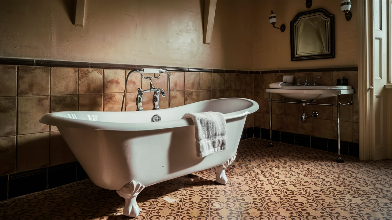 Vintage-Style_Space_with_Clawfoot_Tub_and_Patterned_Tiles