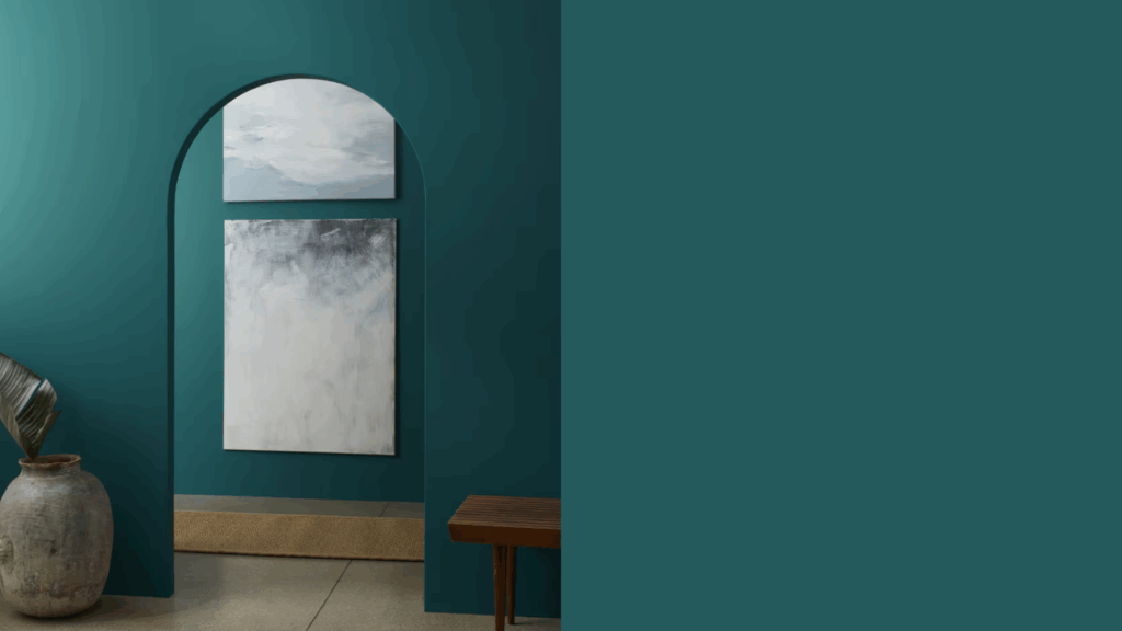 dark teal wall paint