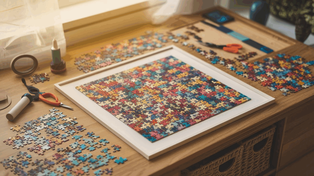 diy puzzle frame