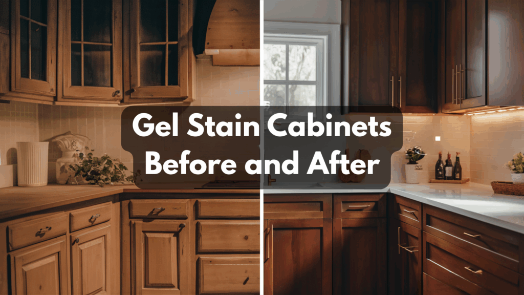 gel stain cabinets before and after