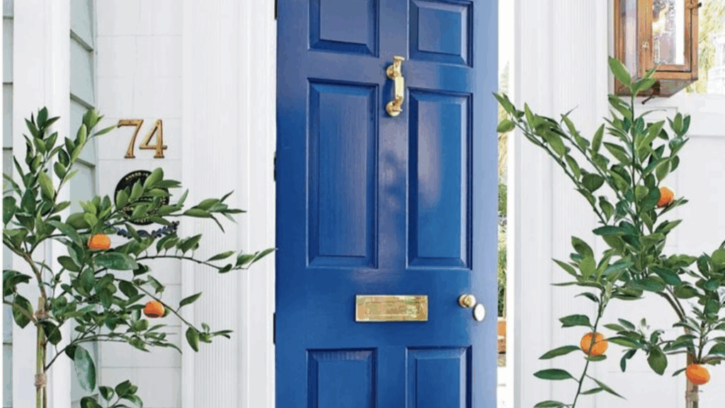 gentleman's gray front door