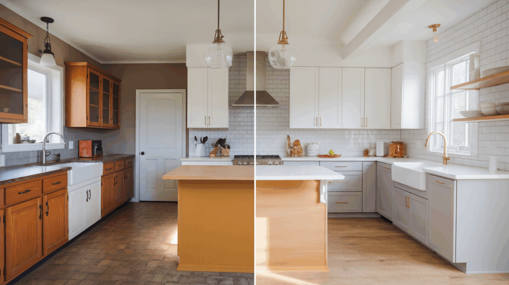 kitchen remodel before and after