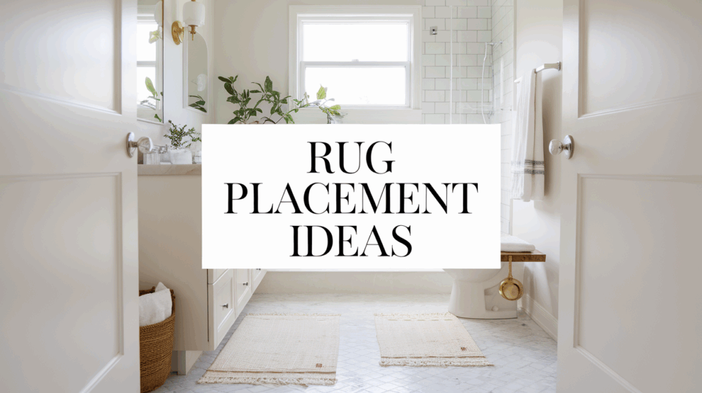 small bathroom rug placement