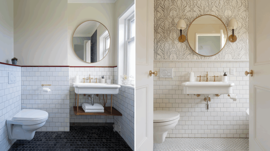 12 Modern Half-Tiled Bathroom Wall Ideas to Try