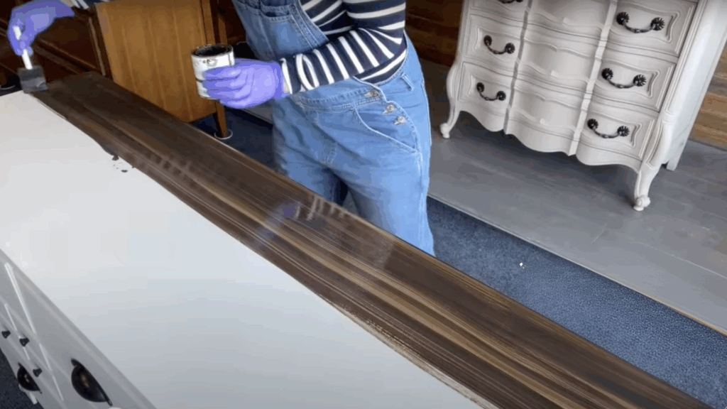 Apply the Stain with a Foam Brush