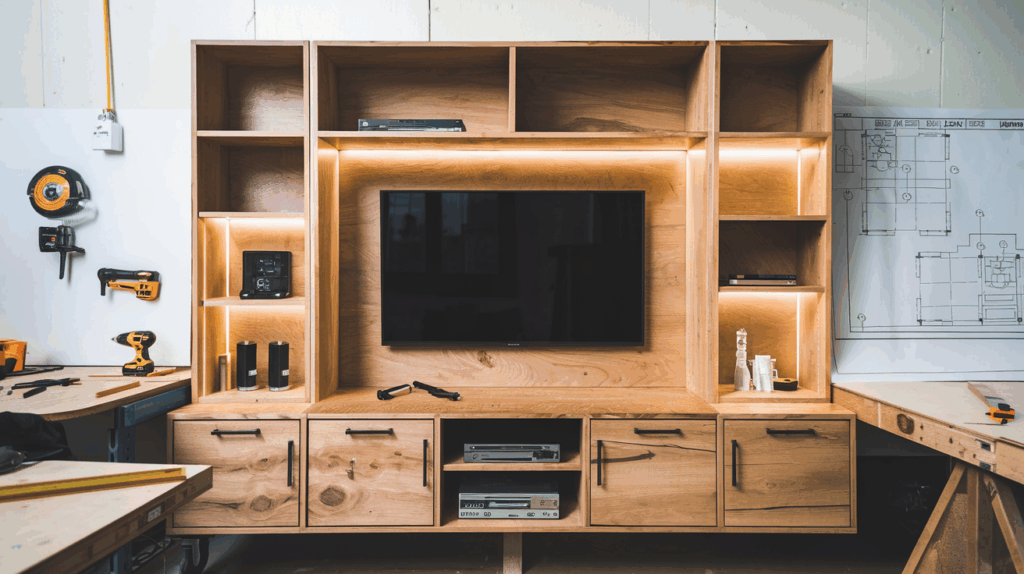 DIY Built in Entertainment Center