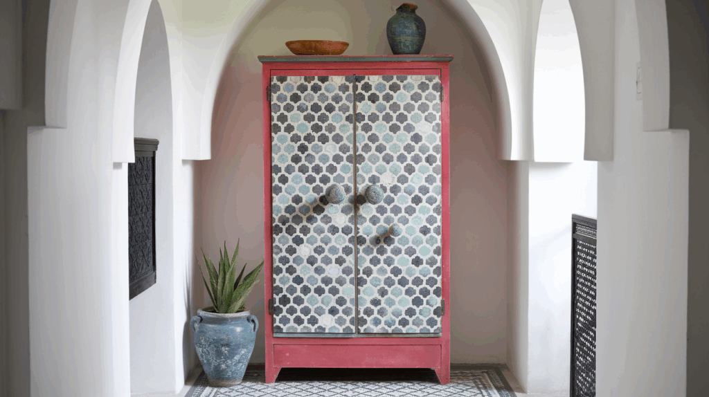 DIY Stenciled Armoire