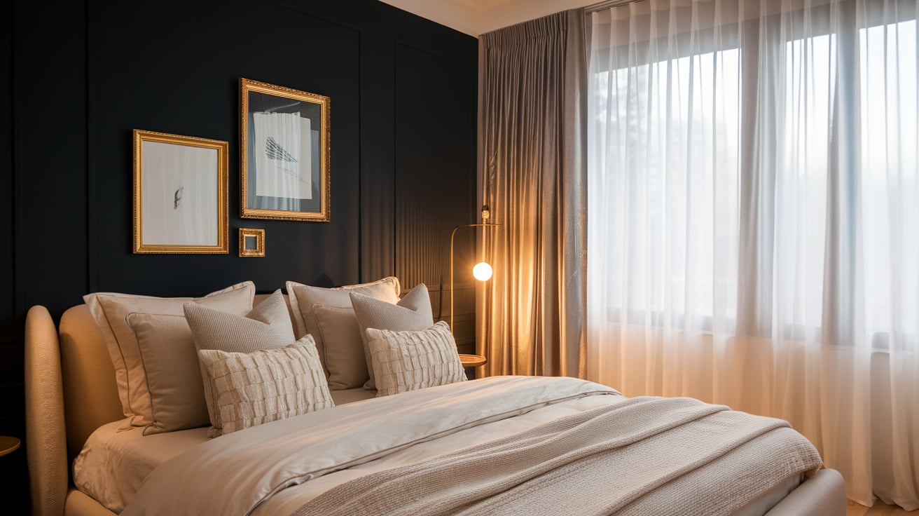 Decorating_Around_the_Dark_Accent_Wall_in_the_Bedroom
