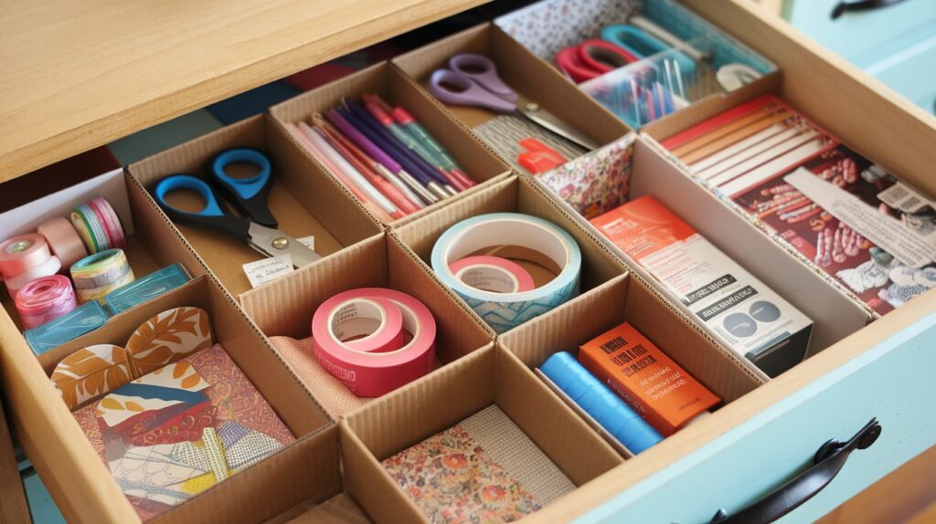 Drawer Dividers Made from Cardboard
