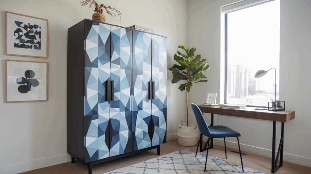 Geometric Patterned Armoire