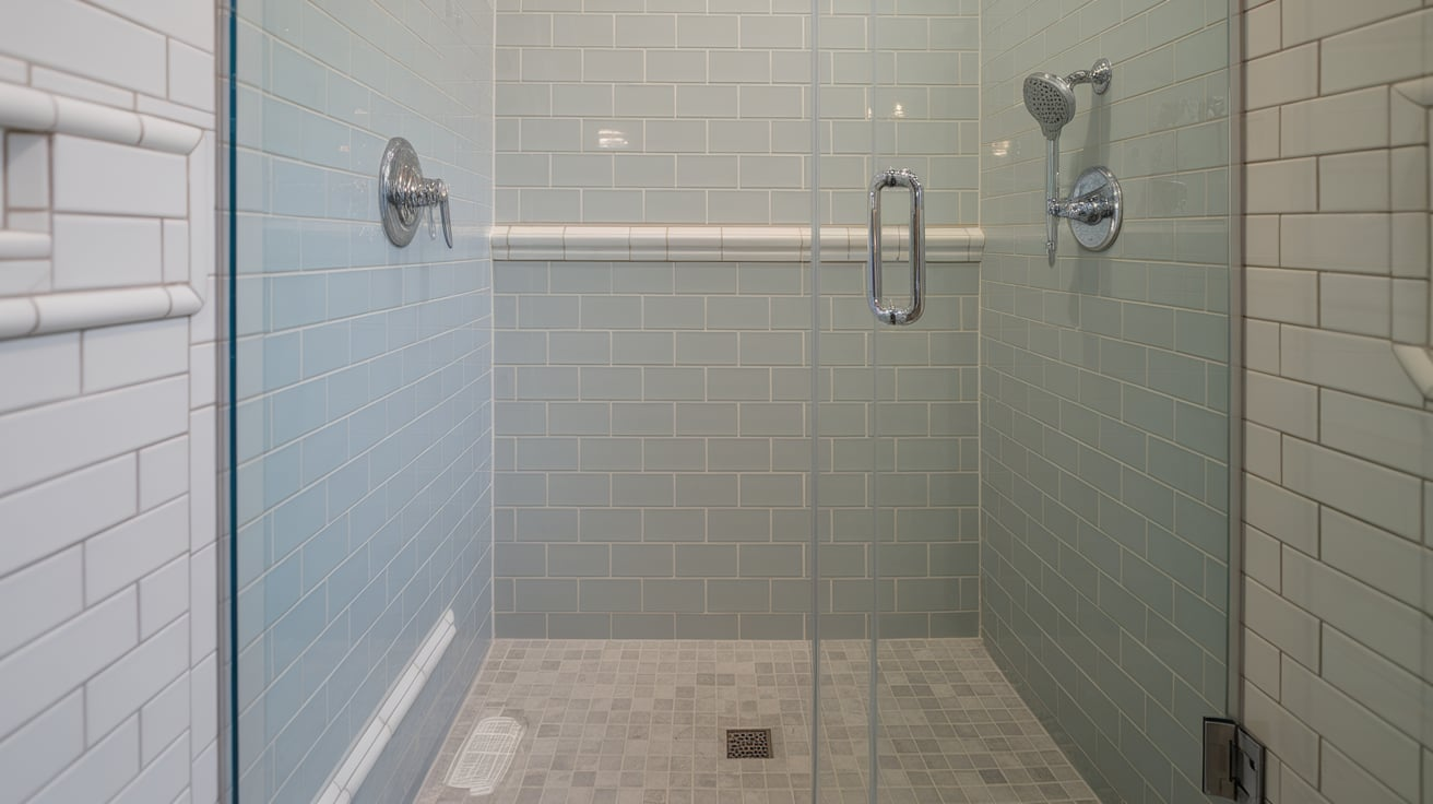 Grey-Tiled_Walk-In_Shower_with_White_Trim