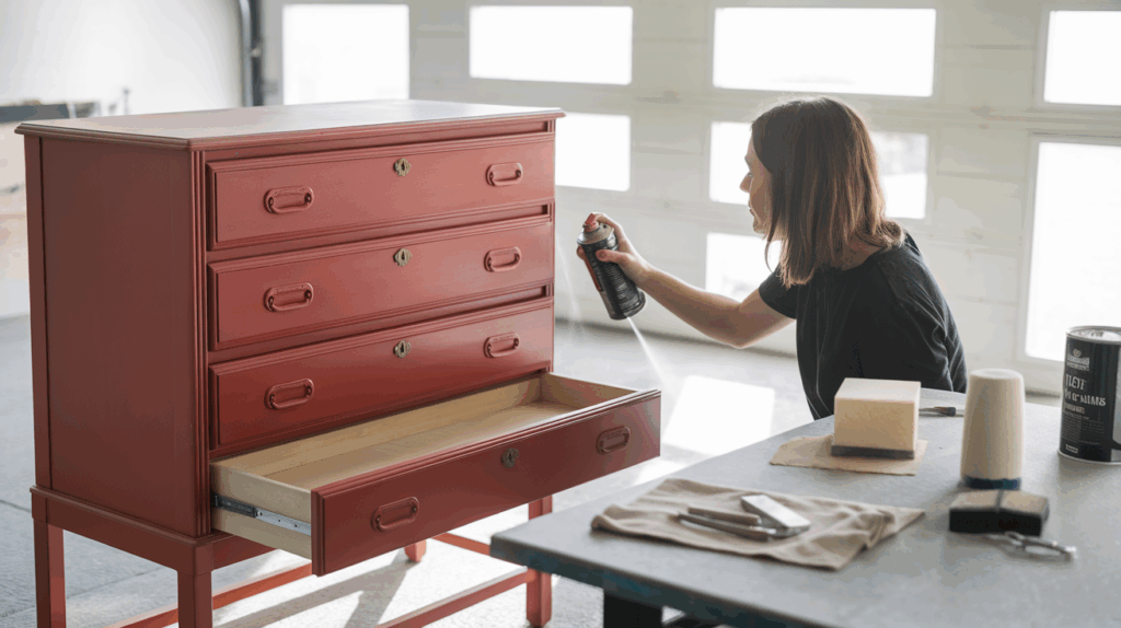 How to Paint Over Oil-Based Paint: Furniture Makeover
