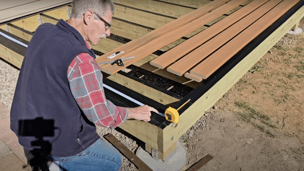 Measure the Width and Length of the Deck

