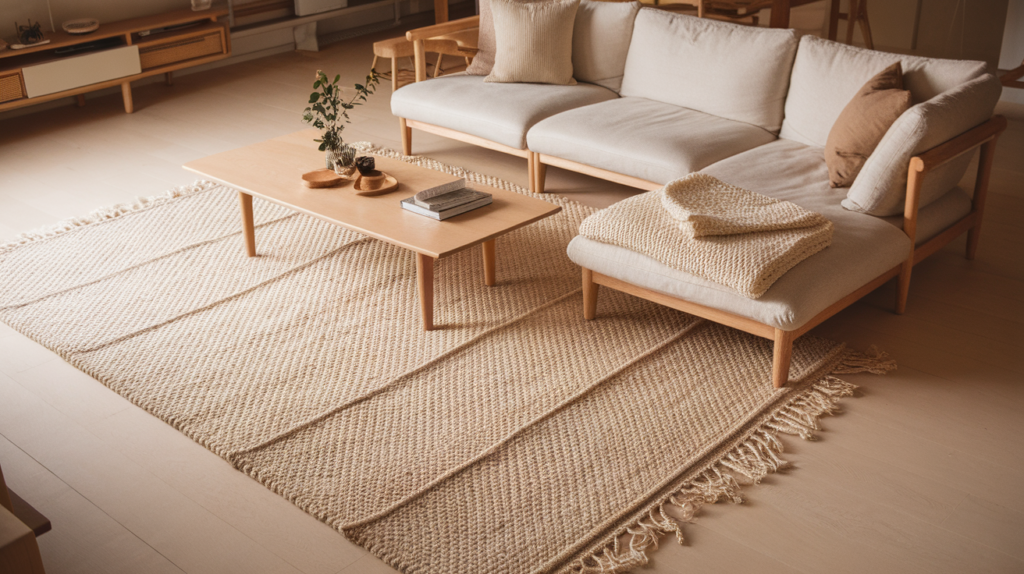 Natural Rug with Soft Texture
