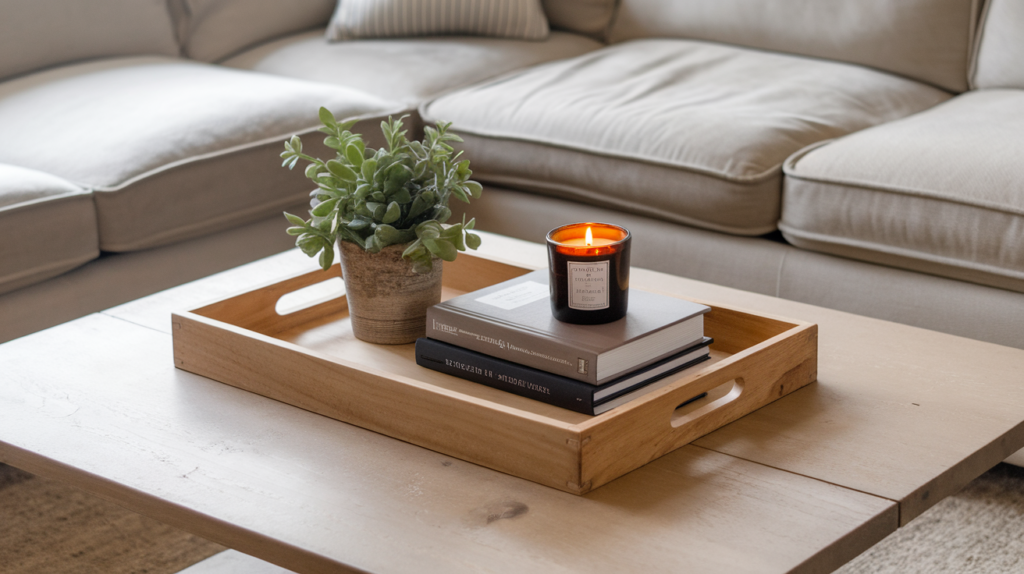 Natural Wood Coffee Tray
