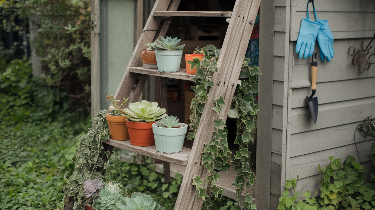 Recycled_Ladder_Display