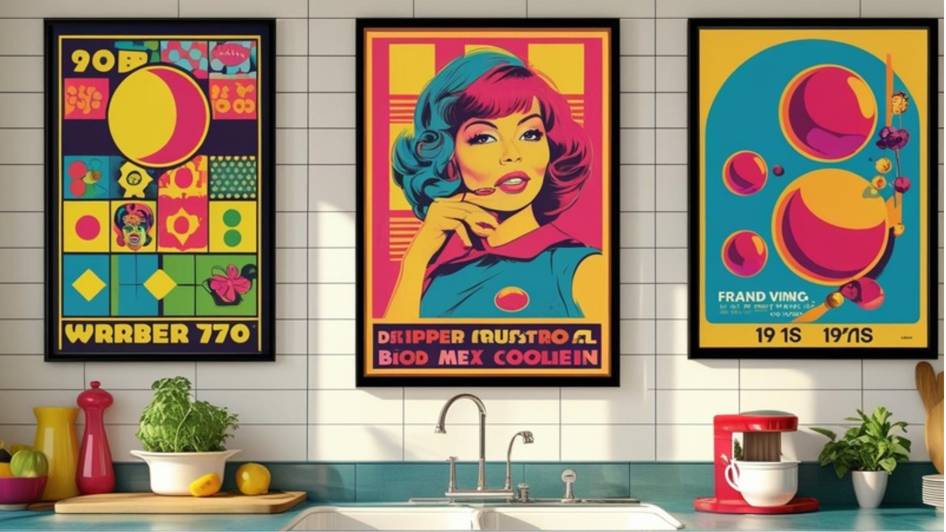 Showcasing_Retro_Art_and_Posters_in_Kitchen_Spaces