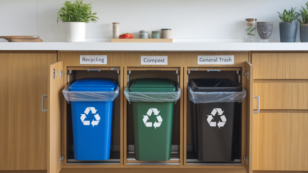Slide-Out Waste Bins