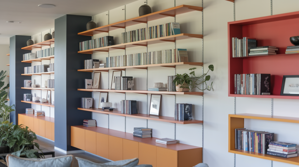 Wall-Mounted Bookshelves