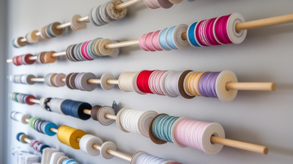Wall-Mounted Ribbon and Thread Racks