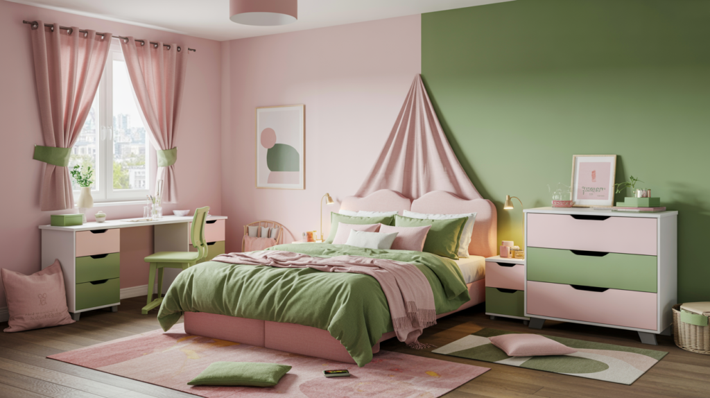 17 DIY Pink and Green Bedroom Makeovers to Try