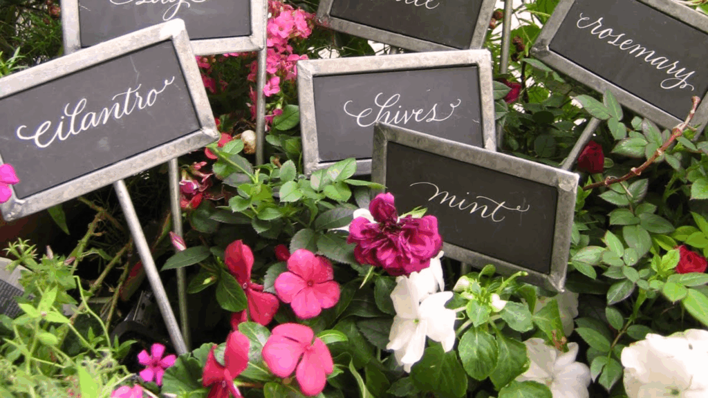 5. Chalkboard Garden Stakes