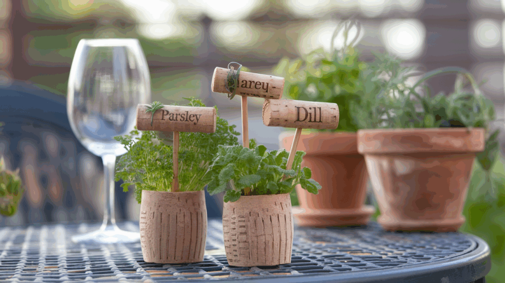 6. Wine Cork and Skewer Markers