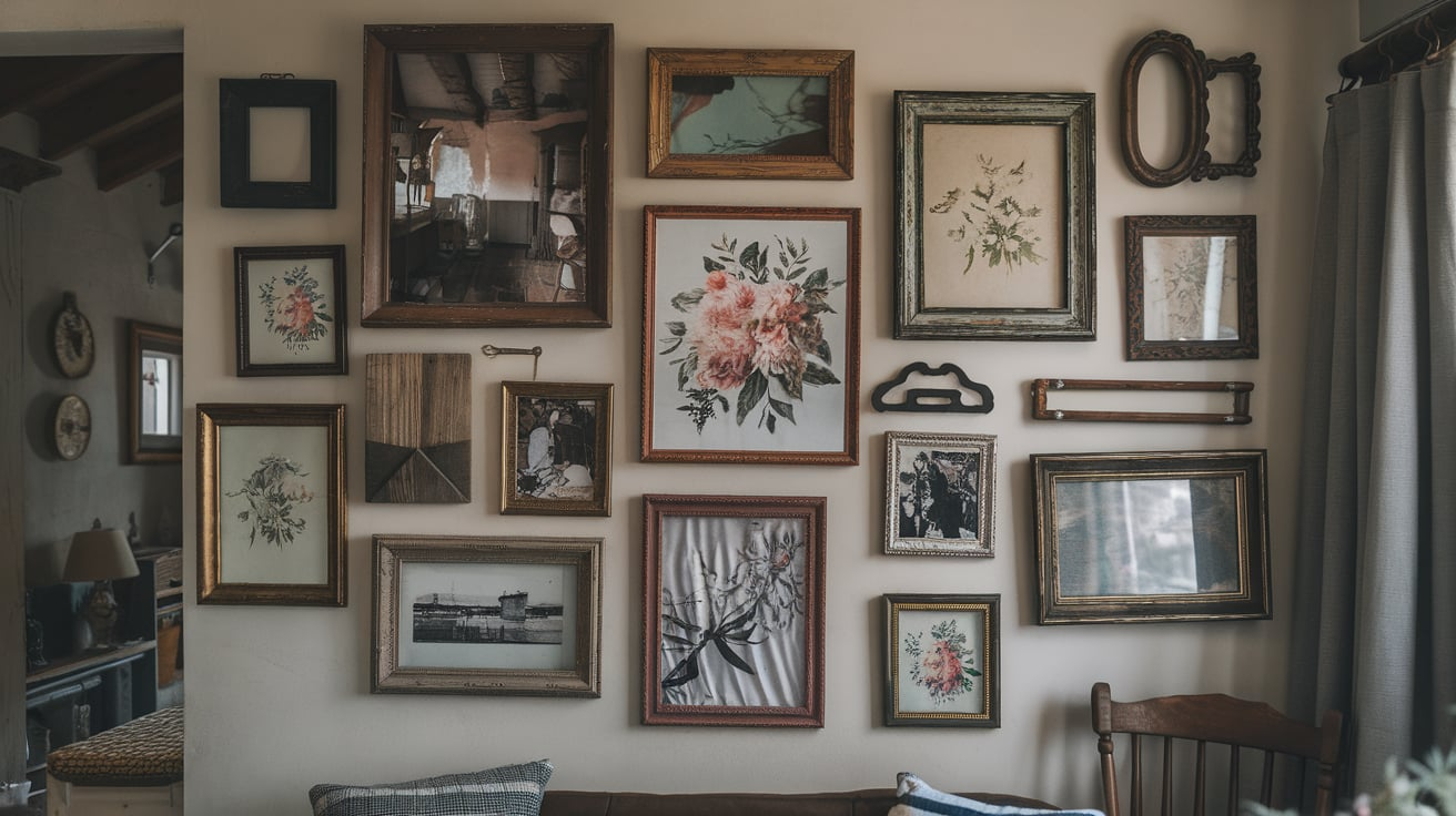 Add a Gallery Wall of Vintage Frames