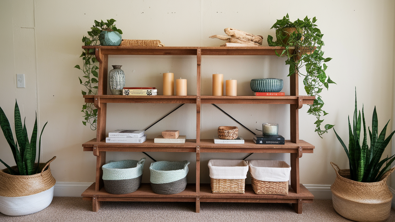 Add a Ladder Shelf for Decor and Storage