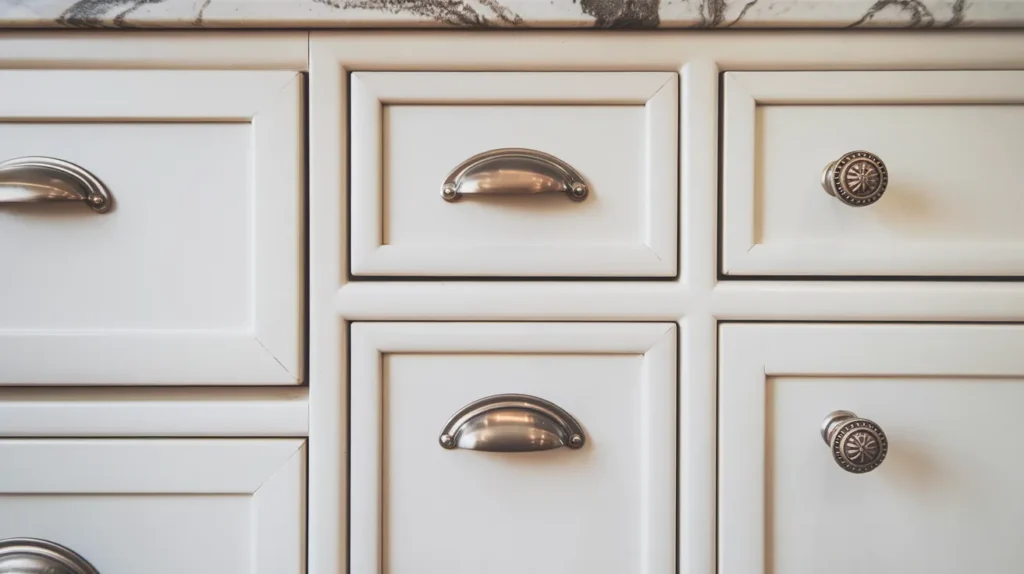 All Pulls with a Few Decorative Accent Knobs