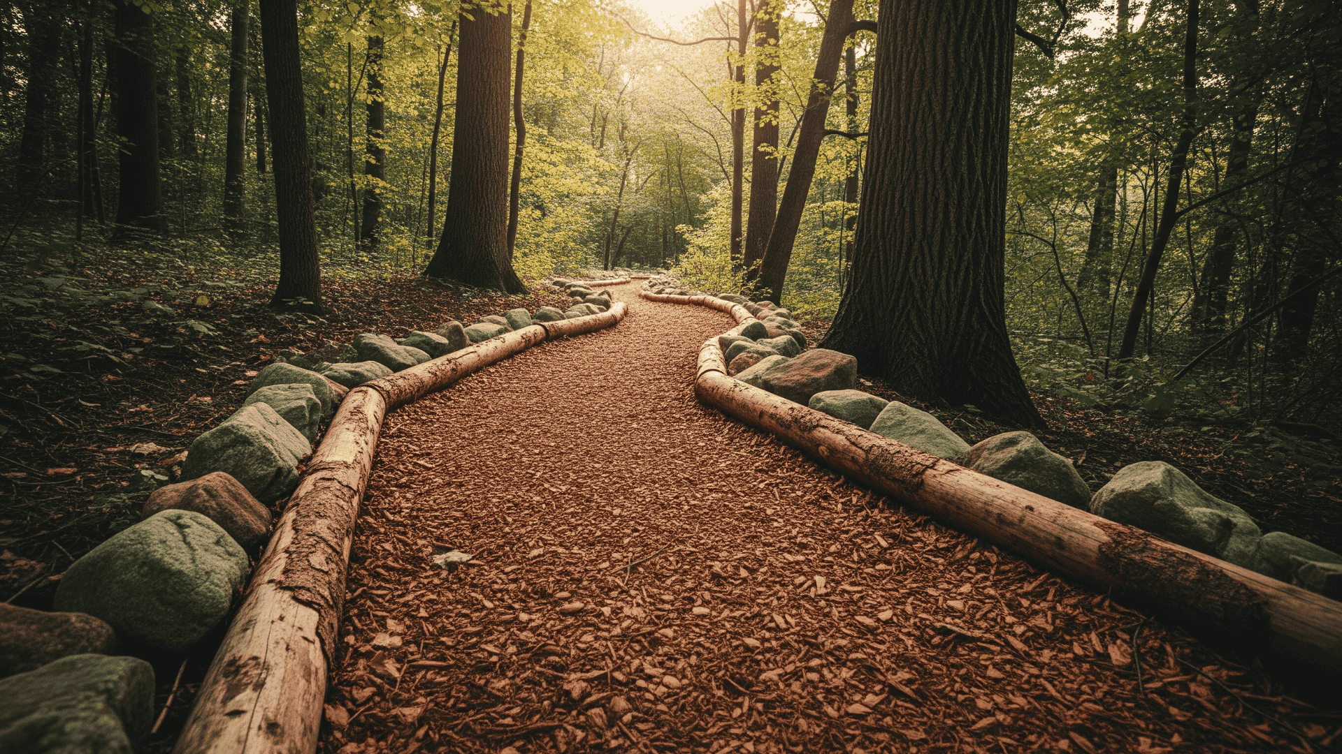 Bark Chip Forest Path