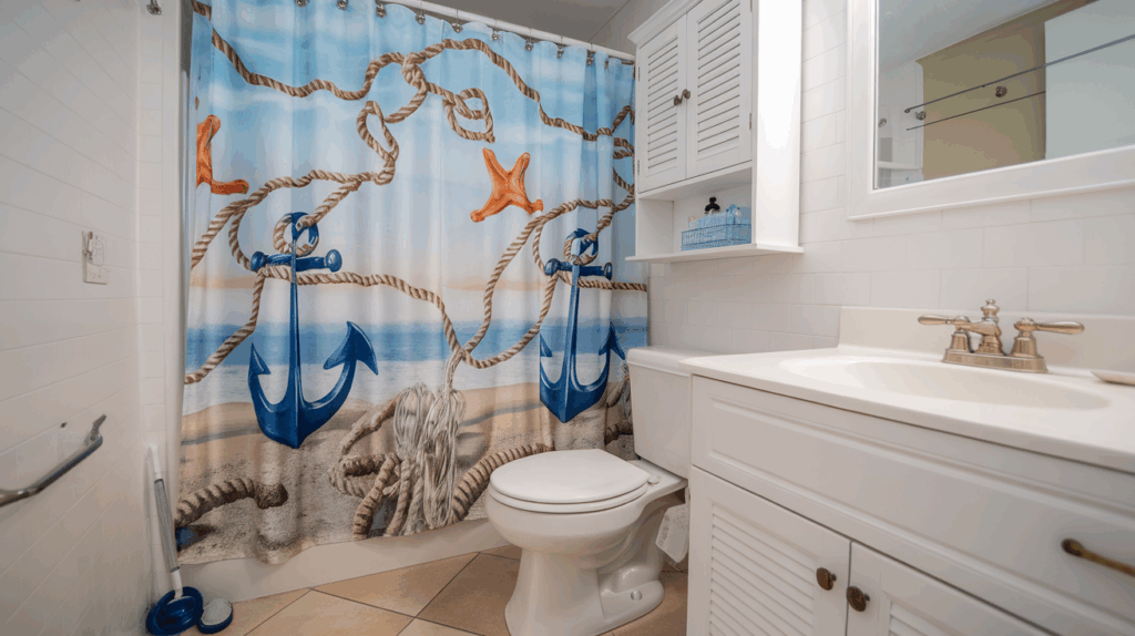 Beach-Themed Shower Curtains