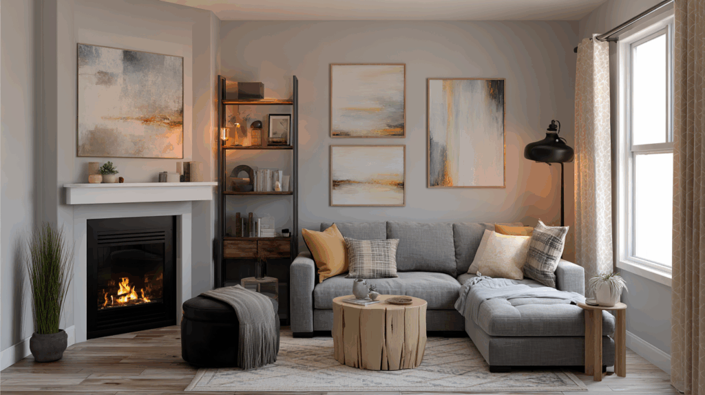 Best Small Living Room Layout with Corner Fireplace