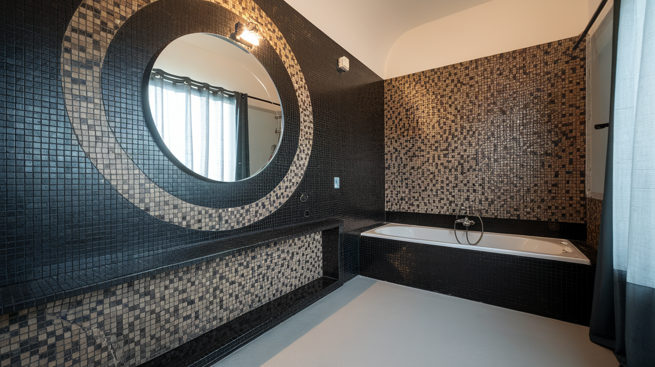 Black Mosaic Tiles