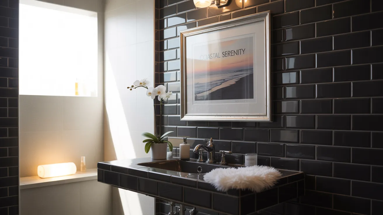 Black Tiles with Wall Art