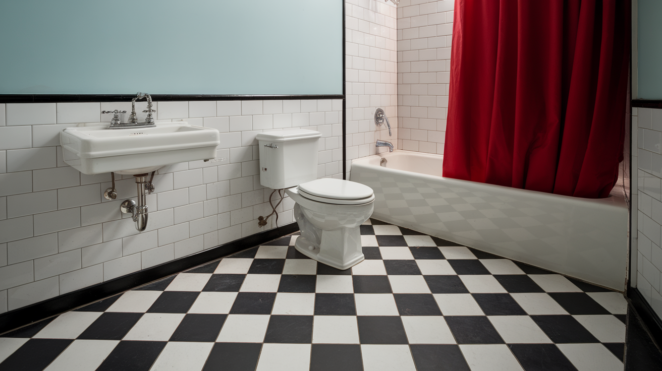Black and White Checkerboard Floors