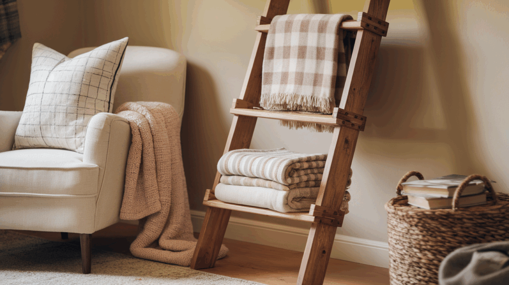 Blanket Ladder for Cozy Storage