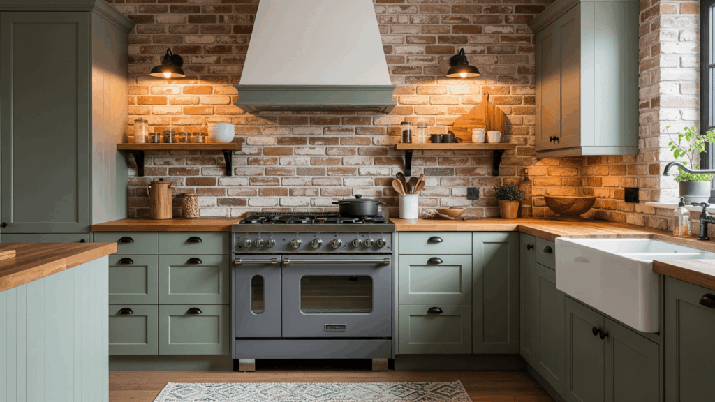Blend in Brick Backsplash