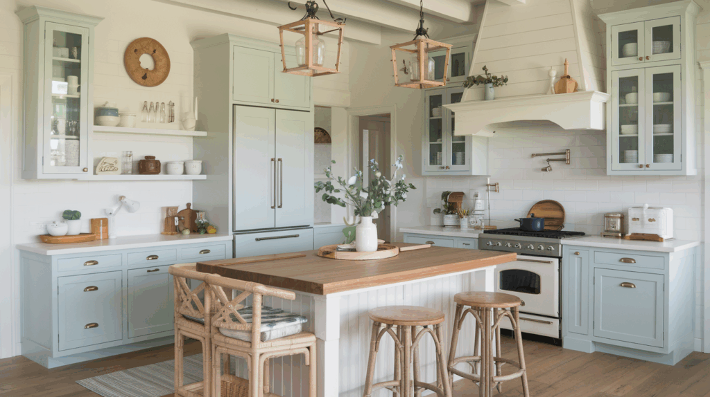 Blue and White Farmhouse Style