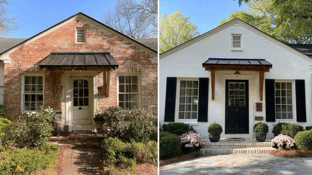 Brick Ranch with No Curb Appeal: Fresh Farmhouse Touch