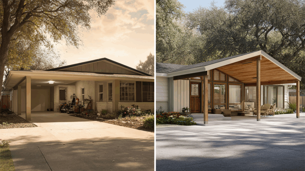 Carport Ranch: Made Cohesive with Siding