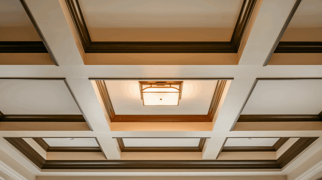  Coffered Ceilings with Trim Accents