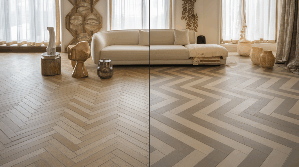 Comparing Herringbone and Chevron- A Design Guide