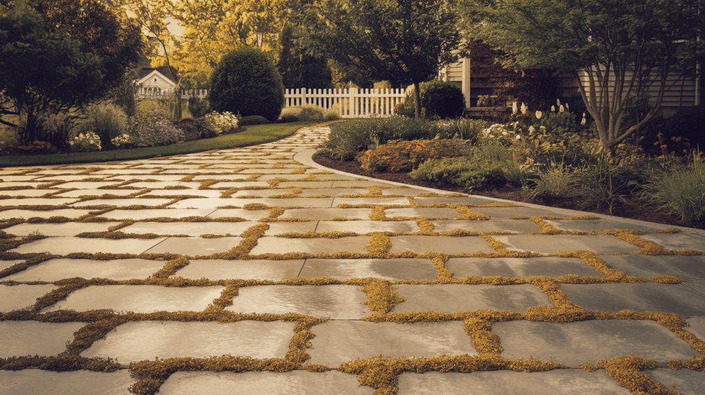  Concrete Pavers with Ground Cover