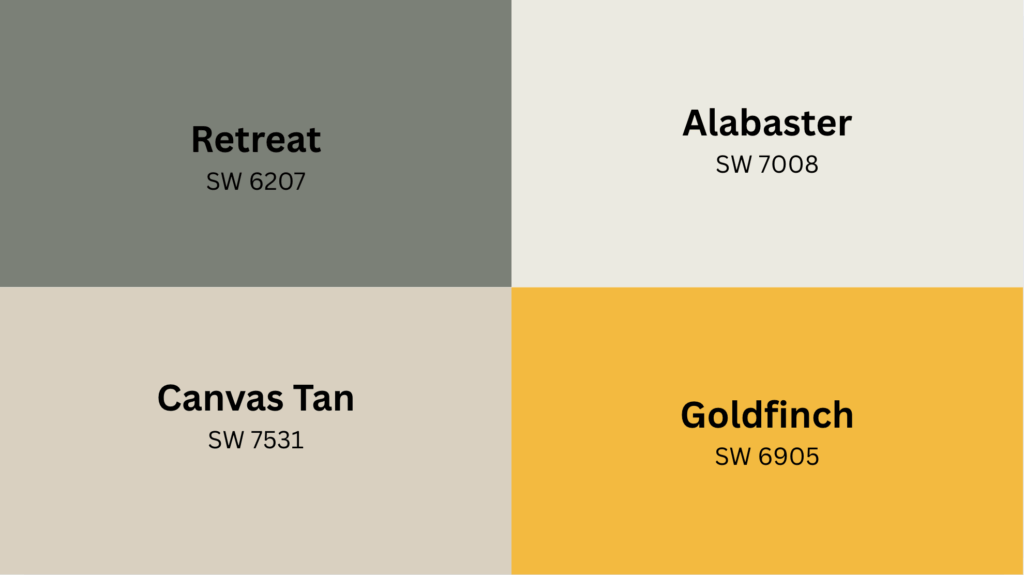 Coordinating Colors for Quietude Sherwin-Williams